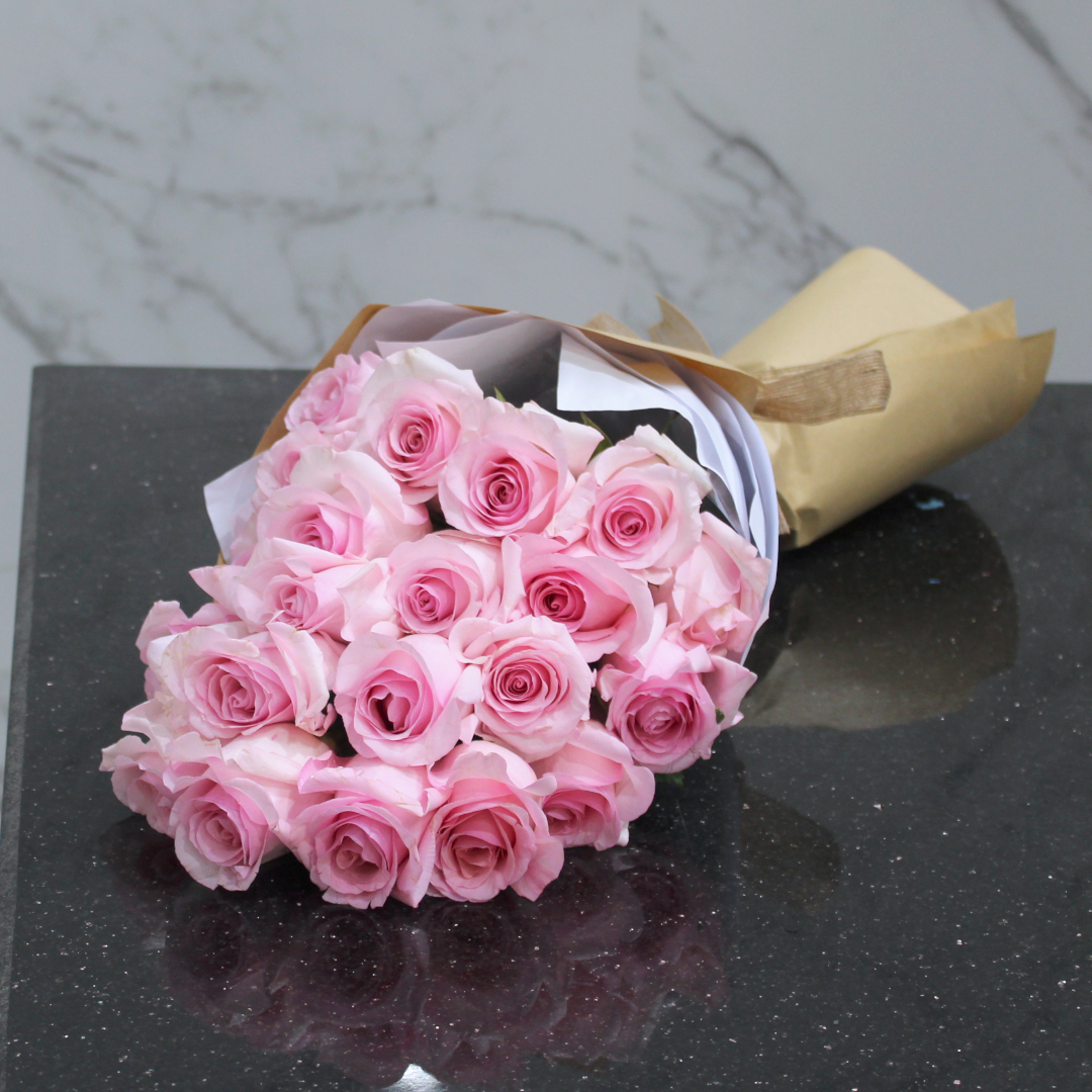 Bouquet of 24 Pink Roses