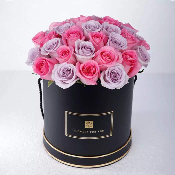 Pretty Pink and Purple Rose Box